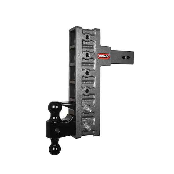 MEGA-DUTY 2.5 Shank 12 Offset Drop 3K TW 21K Hitch & GH-061 Dual-Ball & GH-062 Pintle Lock